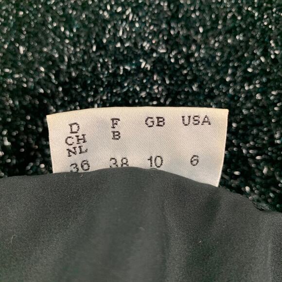 PIANOFORTE by MAX MARA Size M Black Metallic Polyamide Blend Cowl Collar Sweater - Picture 4 of 6